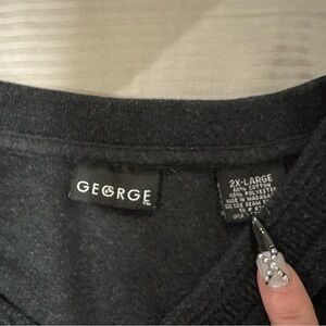 George Dark Gray V-Neck Sweater